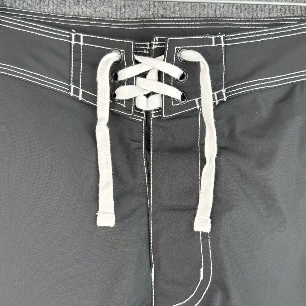 Stussy Coastal Board Shorts Mens 32 Black Surfwear Beach Vacation Travel Y2K